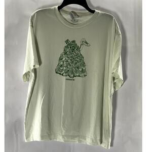 ADIDAS Men's Off-White/Green Stan Smith Crewneck Short Sleeve T-Shirt SZ M